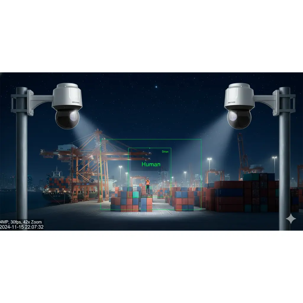 DS-2DF8A442IXS-AELY | Cámara domo de velocidad de red DarkFighter IR de 8 pulgadas, 4 MP y 42X