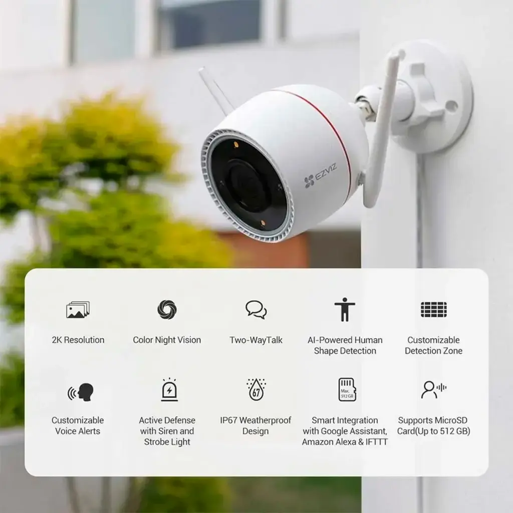 CS-H3c-R100-1K3WKFL | H3c 2K Cámara exterior WiFi 2K Lente 4 mm