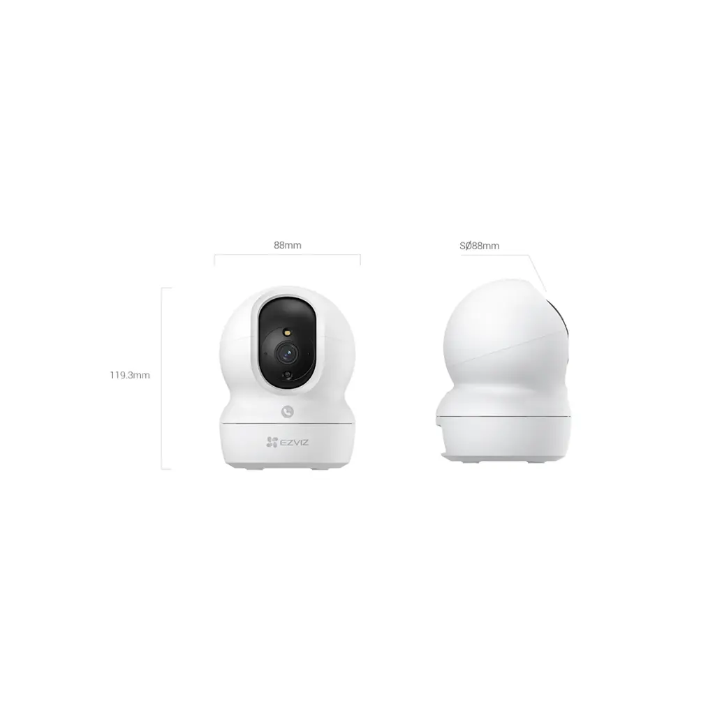 CS-CP1-R105-1J4WF  -  2K⁺ Panoramic View Smart Color Night Vision Smart Human Shape Detection Supports 2.4 / 5 GHz Dual-Band Wi-Fi¹