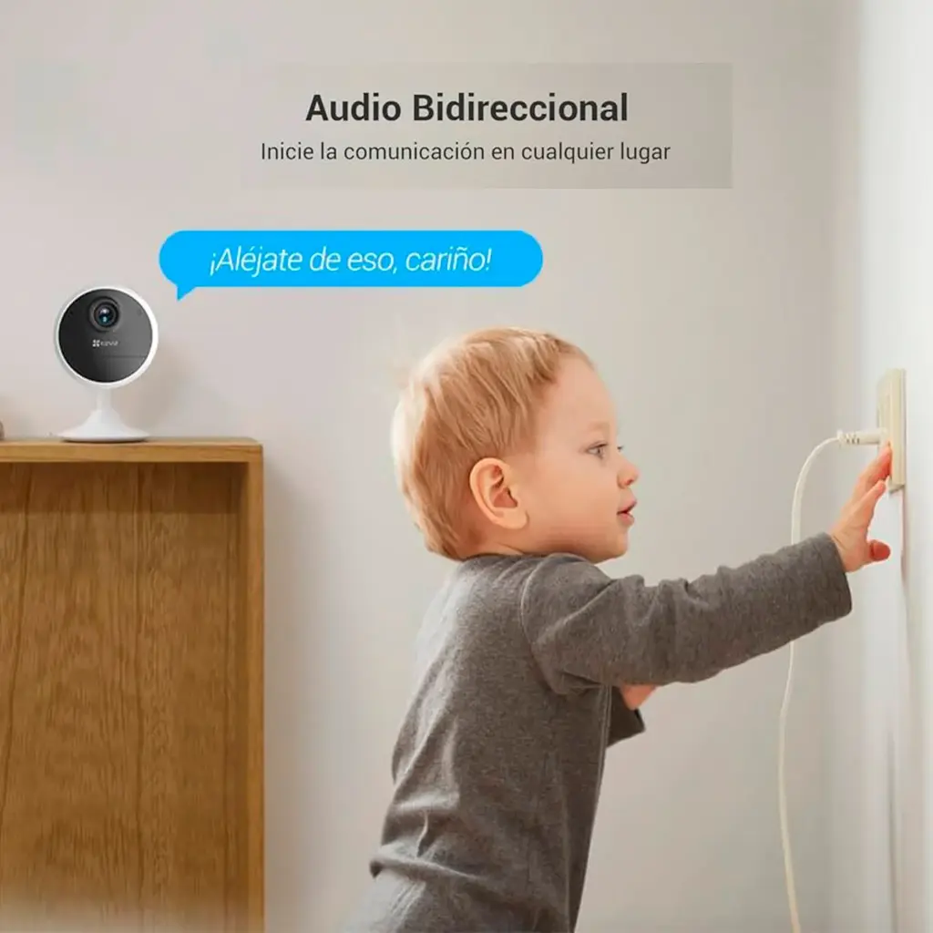 CS-CB1-R100-1K2WF | CAM 2MP Interior con Batería, WiFi Resolución 1080p Lente 4 mm, ángulo: 100°, 85° (diagonal) y 46° (horizontal) Visión nocturna,  BATERIA RECARGABLE 40 DIAS DURACION 