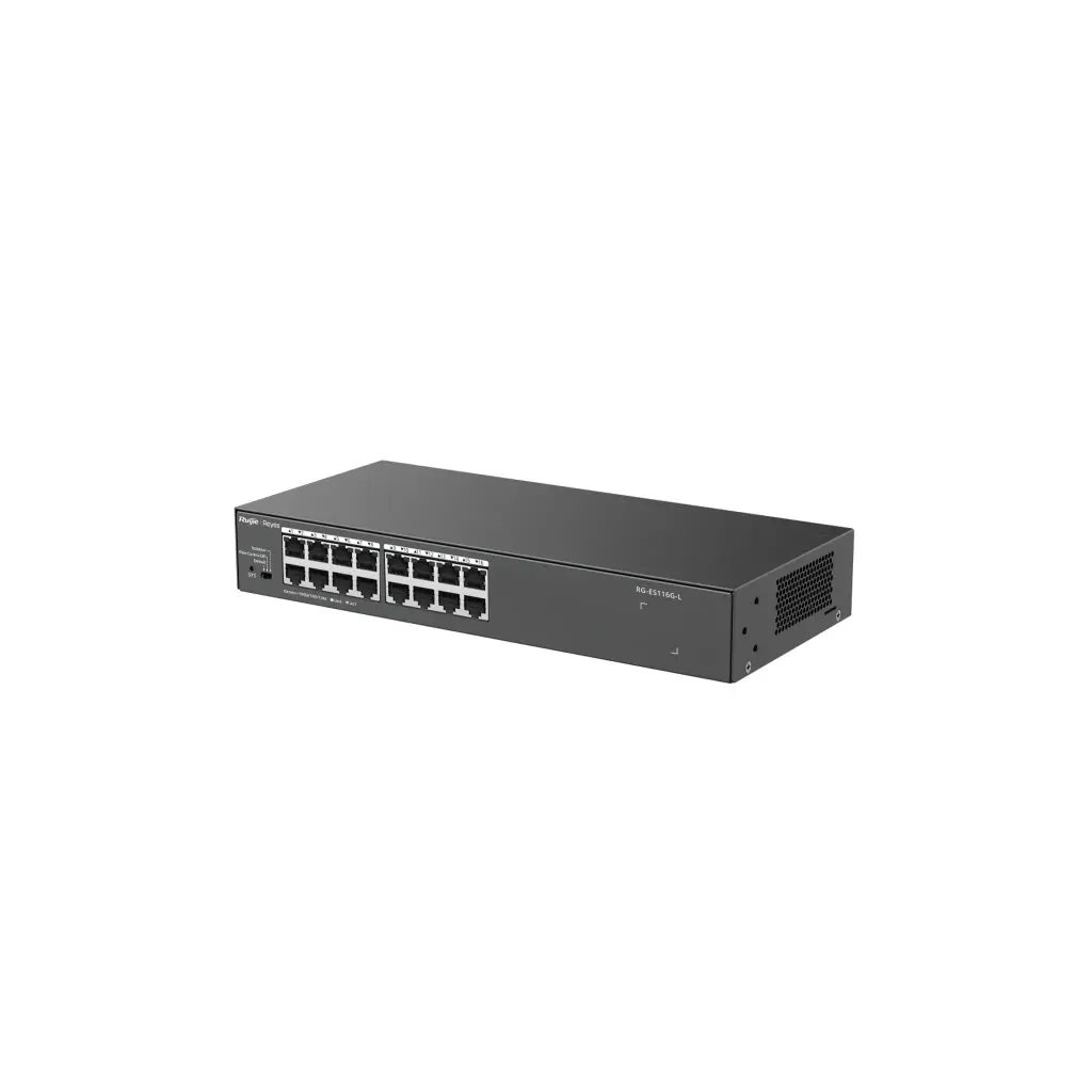RG-ES116G-L | Switch no administrable, Sin PoE de 16 puertos 10/100/1000Mbps.