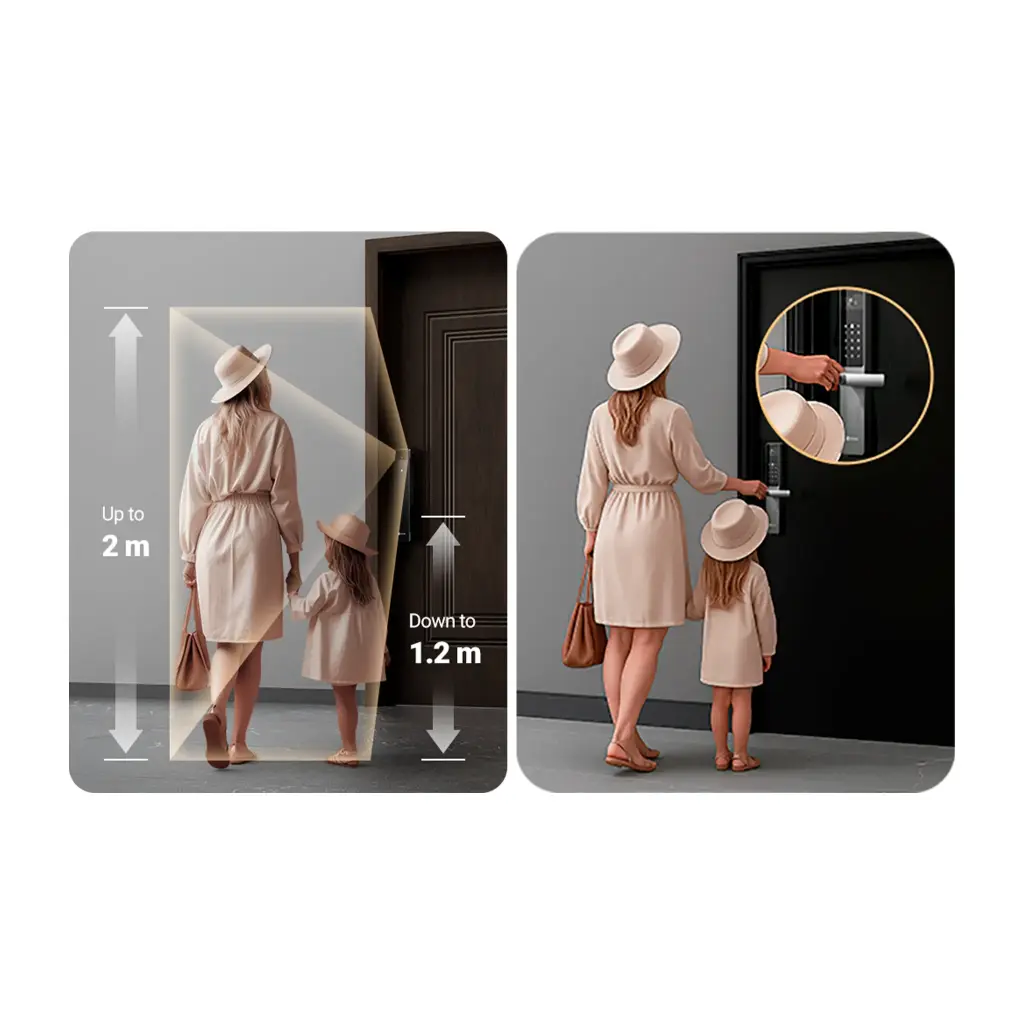 CS-DL20FVS-R201-WBP-GR | Face Recognition & Palm Vein Handheld Smart Lock