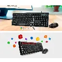 KM-100SE | COMBO TECLADO Y MOUSE ALAMBRICO KM-100SE