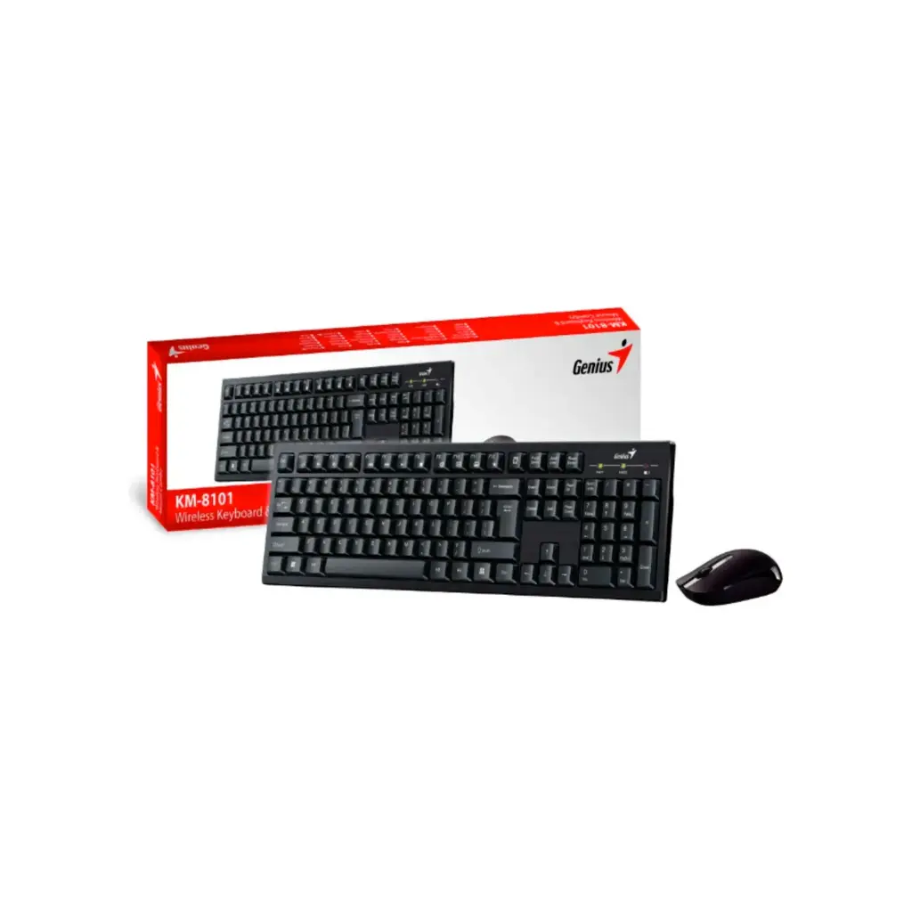 KM-8101 | COMBO TECLADO + MOUSE GENIUS KM-8101 INALÁMBRICO NEGRO