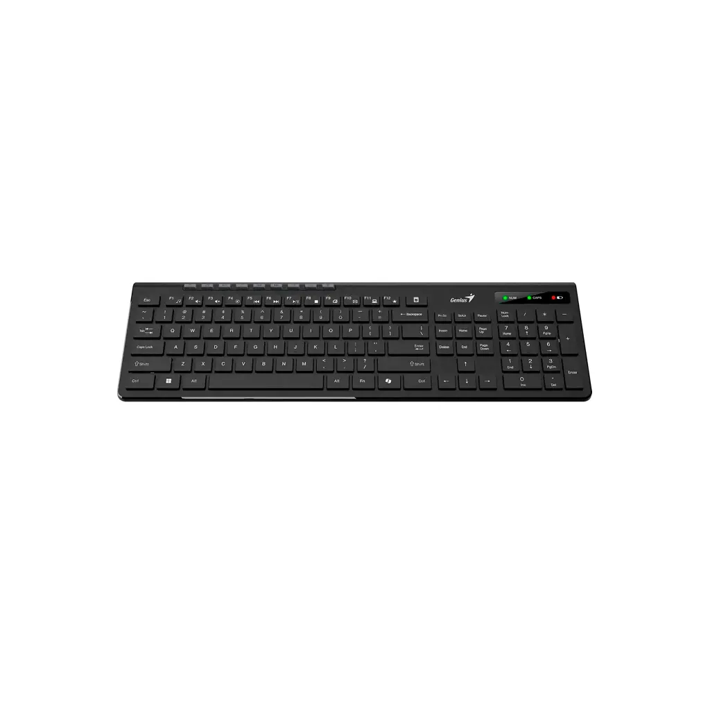 SLIMSTAR-7230 | TECLADO SLIMSTAR GENIUS 7230 TECLAS TIPO CHOCOLATE, ERGONÓMICO COLOR NEGRO