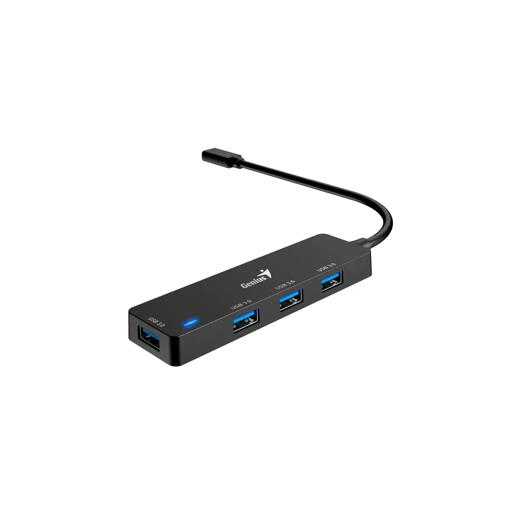 UH-400 | HUB USB-C GENIUS DE 4 PUERTOS BLACK