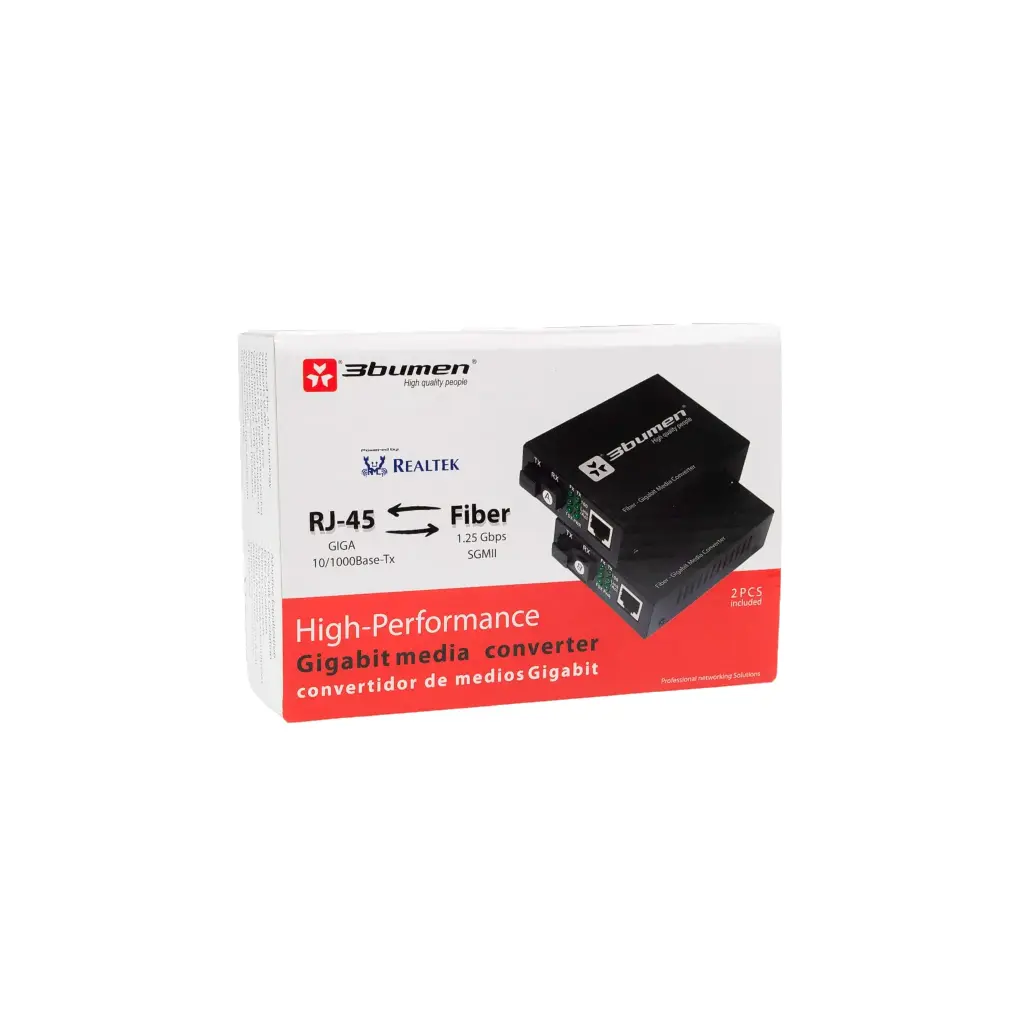 ETHERNET CONVERTIDOR DE MEDIOS  GIGALAN 3BUMEN ( 01-02578)