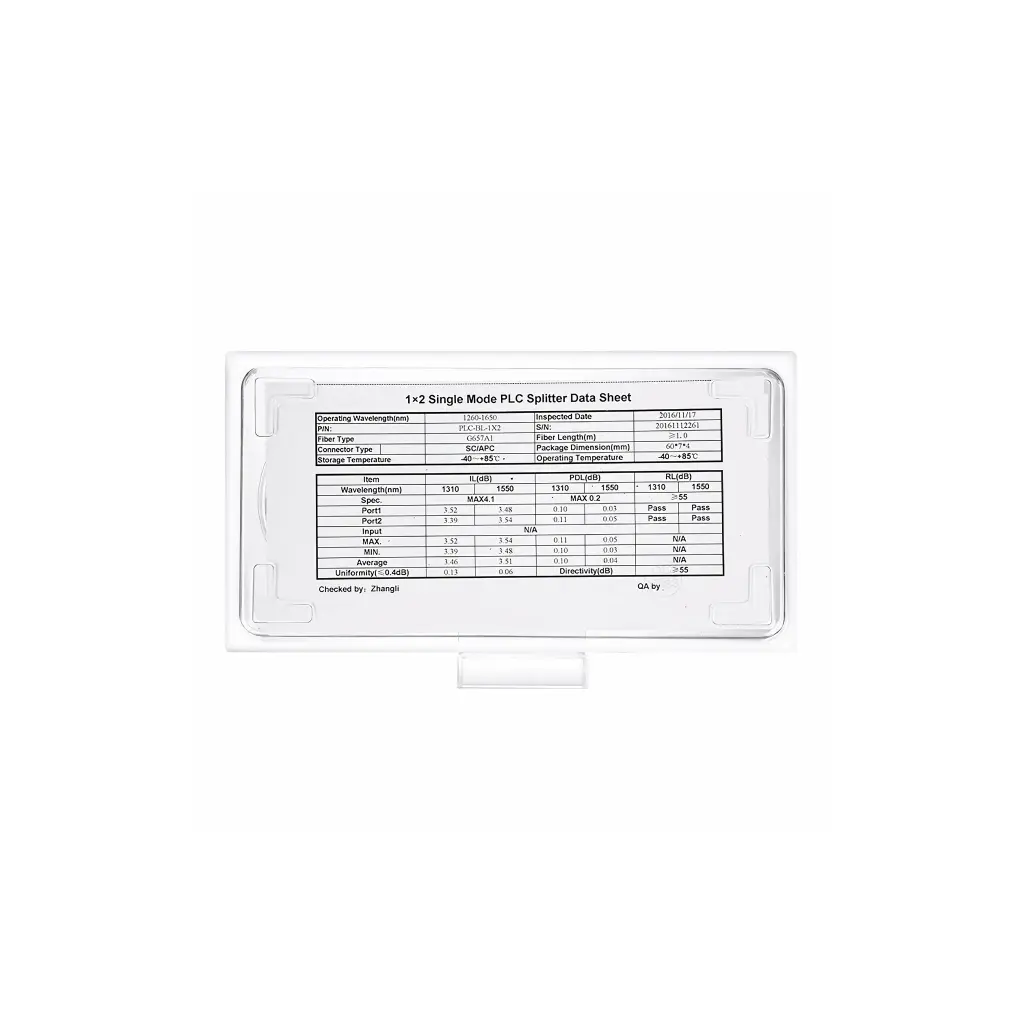 LPS-FIBRAPLC1-2 | PLC Optical distributor 1*2 SC/APC