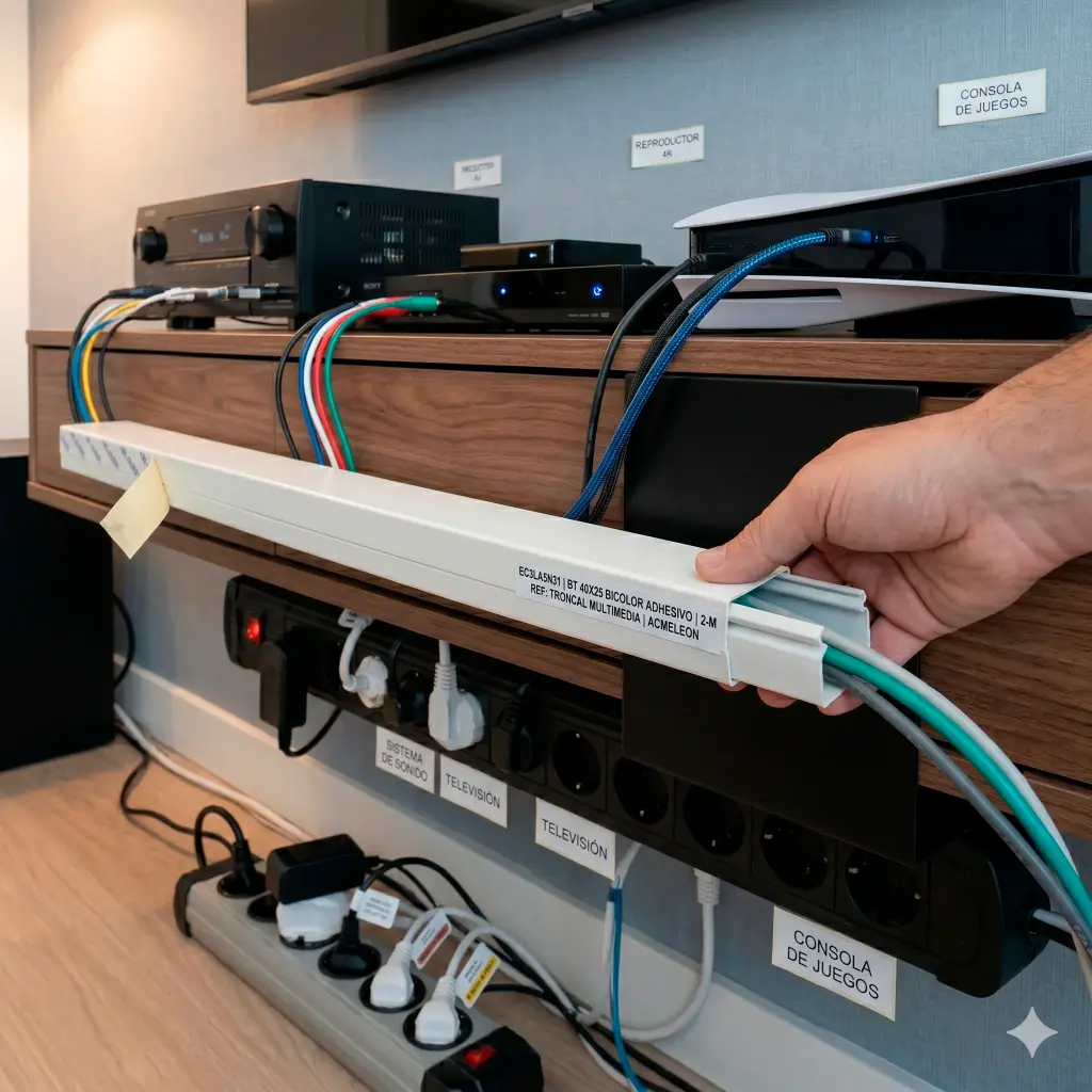 EC3LA5N31 | BT 40X25 BICOLOR ADHESIVO 2-M