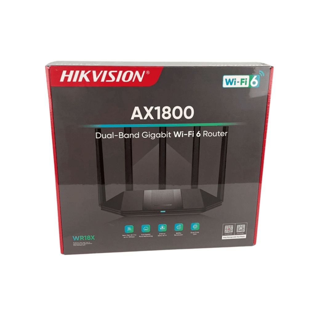 DS-3WR18X | ROUTER INALAMBRICO HIKVISION WIFI 6 DE HASTA 1800 MBPS