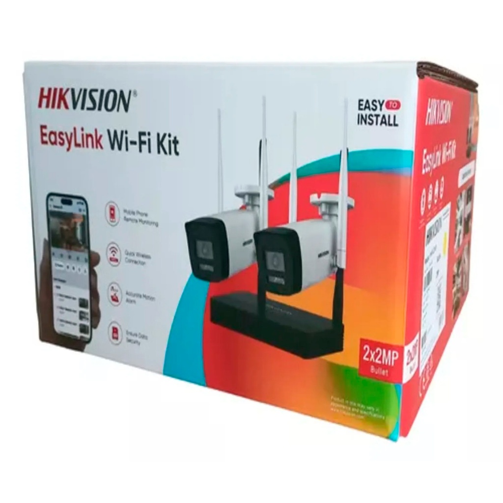 DS-J142I/NKS422W0H | KIT EASY LINK 2MP NVS + 2 CAMARA BALA IP WIFI