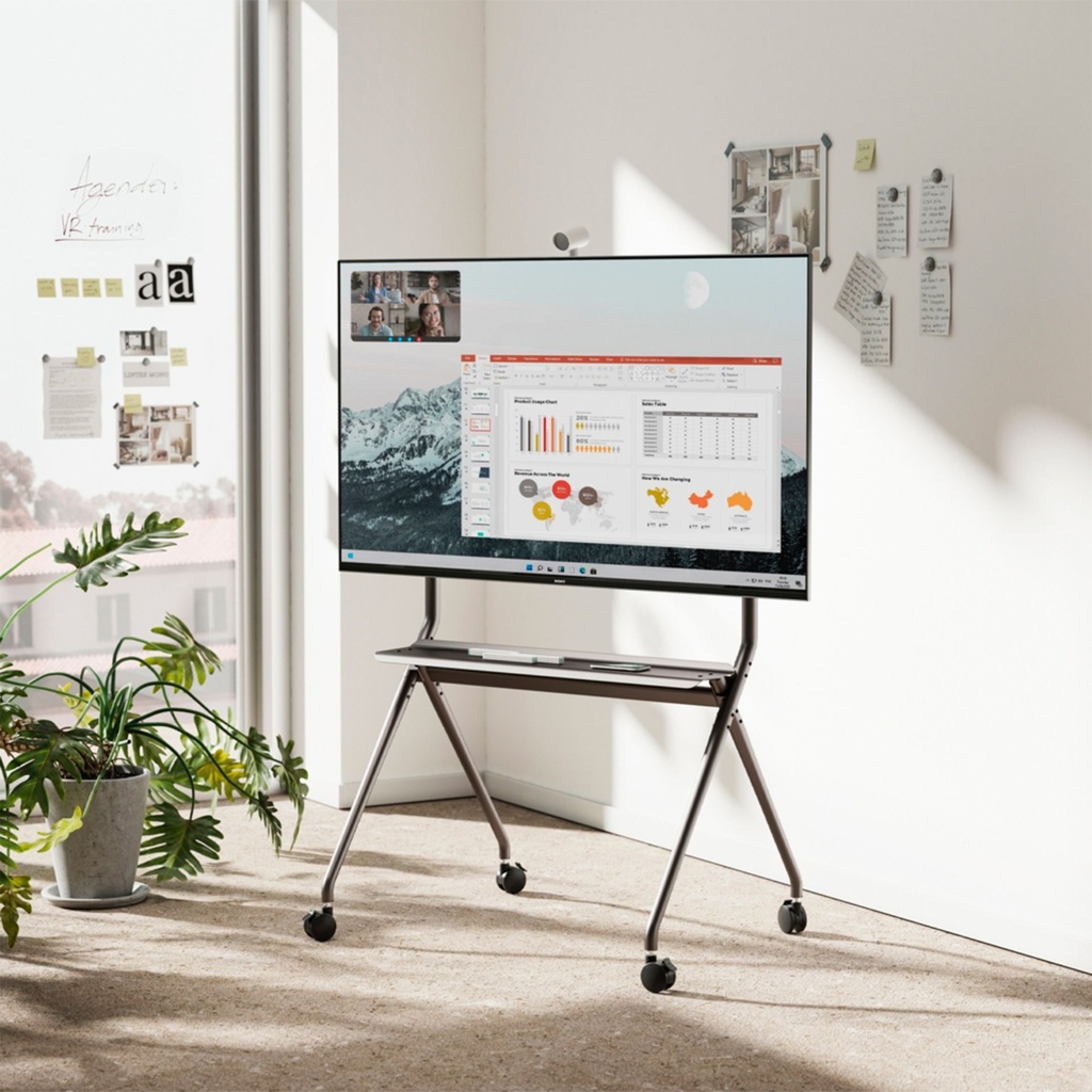 DS-D5ABKY2-S | MONTAJE DE PISO MOVIL PARA PANTALLAS DE 55 HASTA 75 PULGADAS