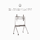 DS-D5ABKY2-S | MONTAJE DE PISO MOVIL PARA PANTALLAS DE 55 HASTA 75 PULGADAS