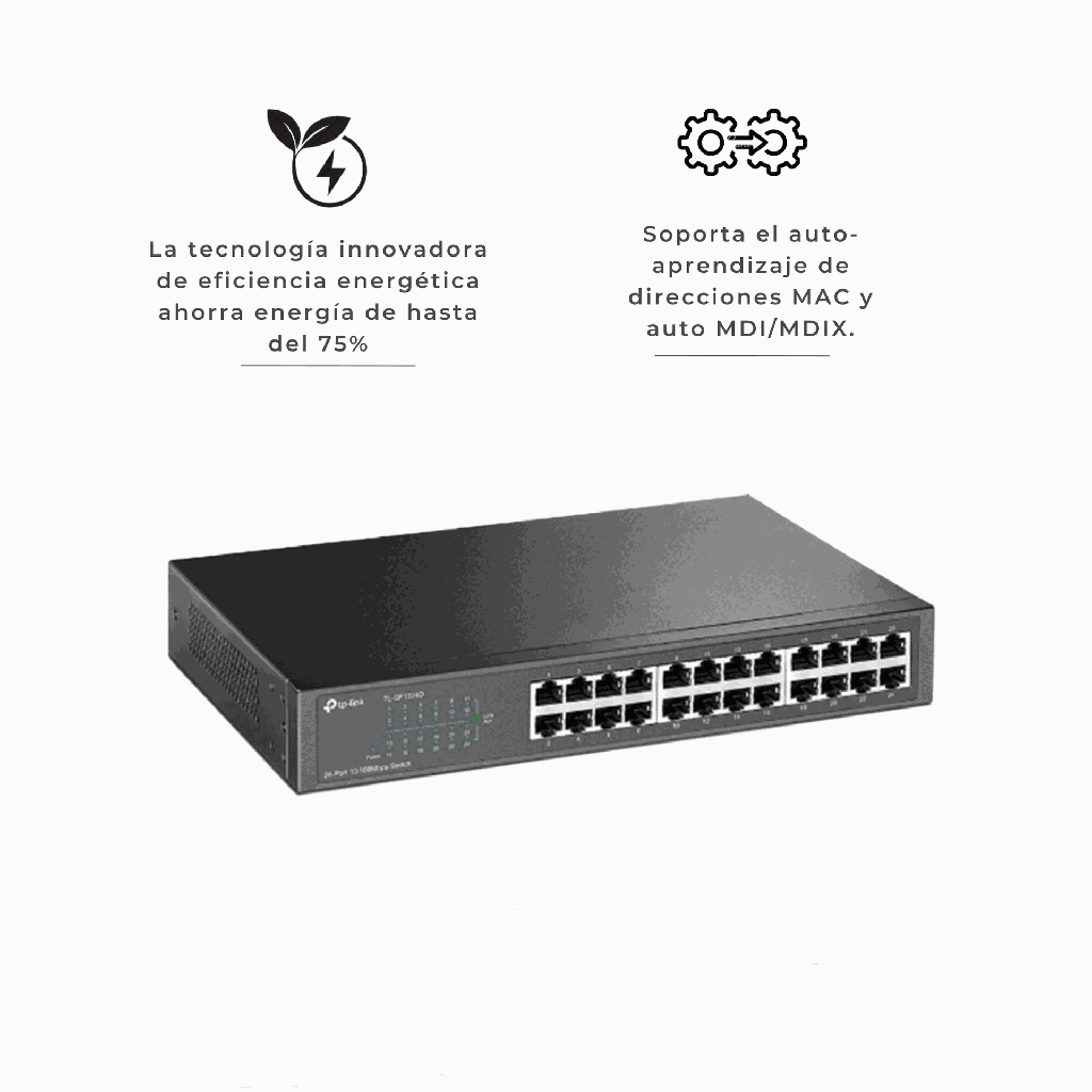 TL-SF1024D | SWITCH NO ADMINISTRABLE 24PTOS TP-LINK