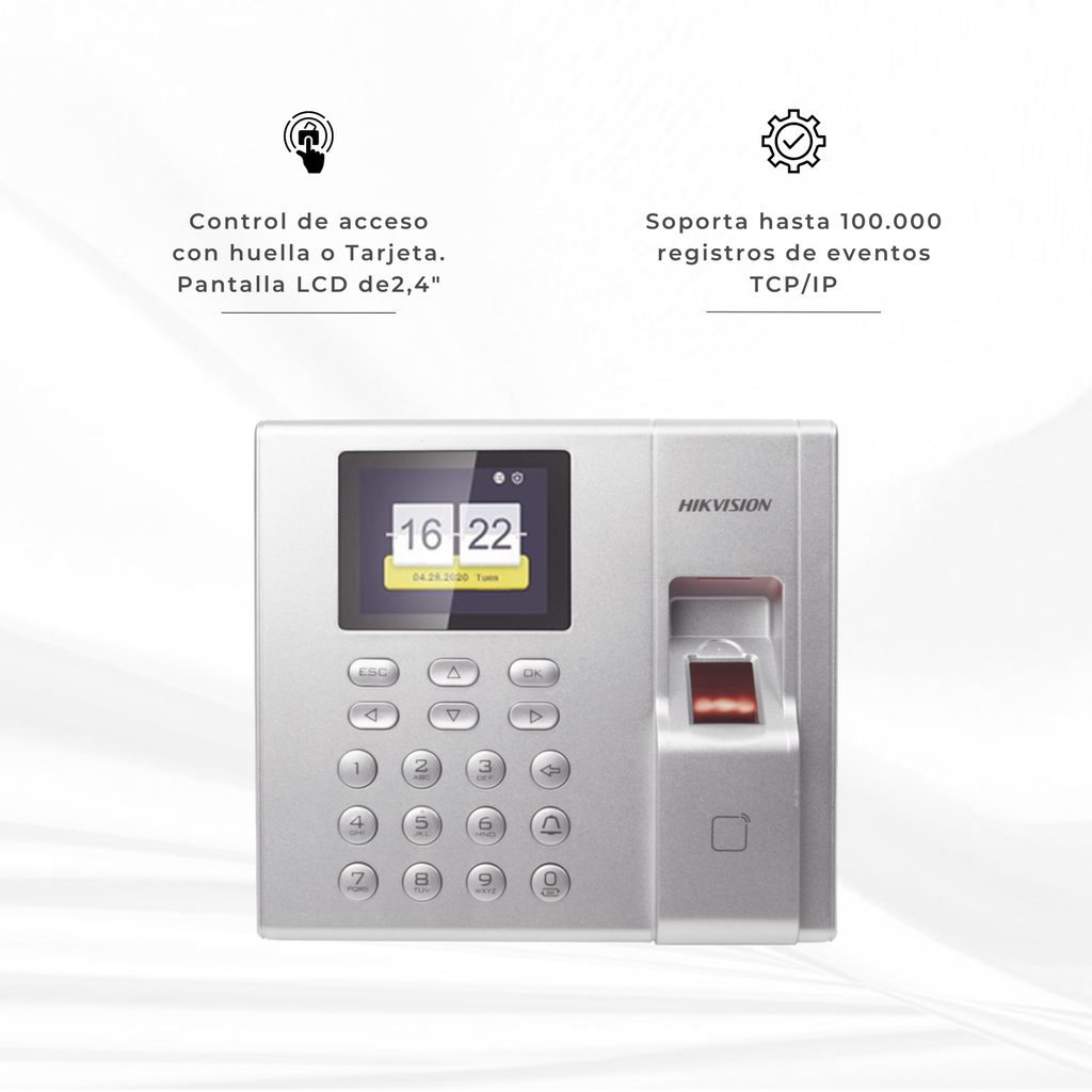 DS-K1T8003MF | TERMINAL CONTROL DE ACCESO