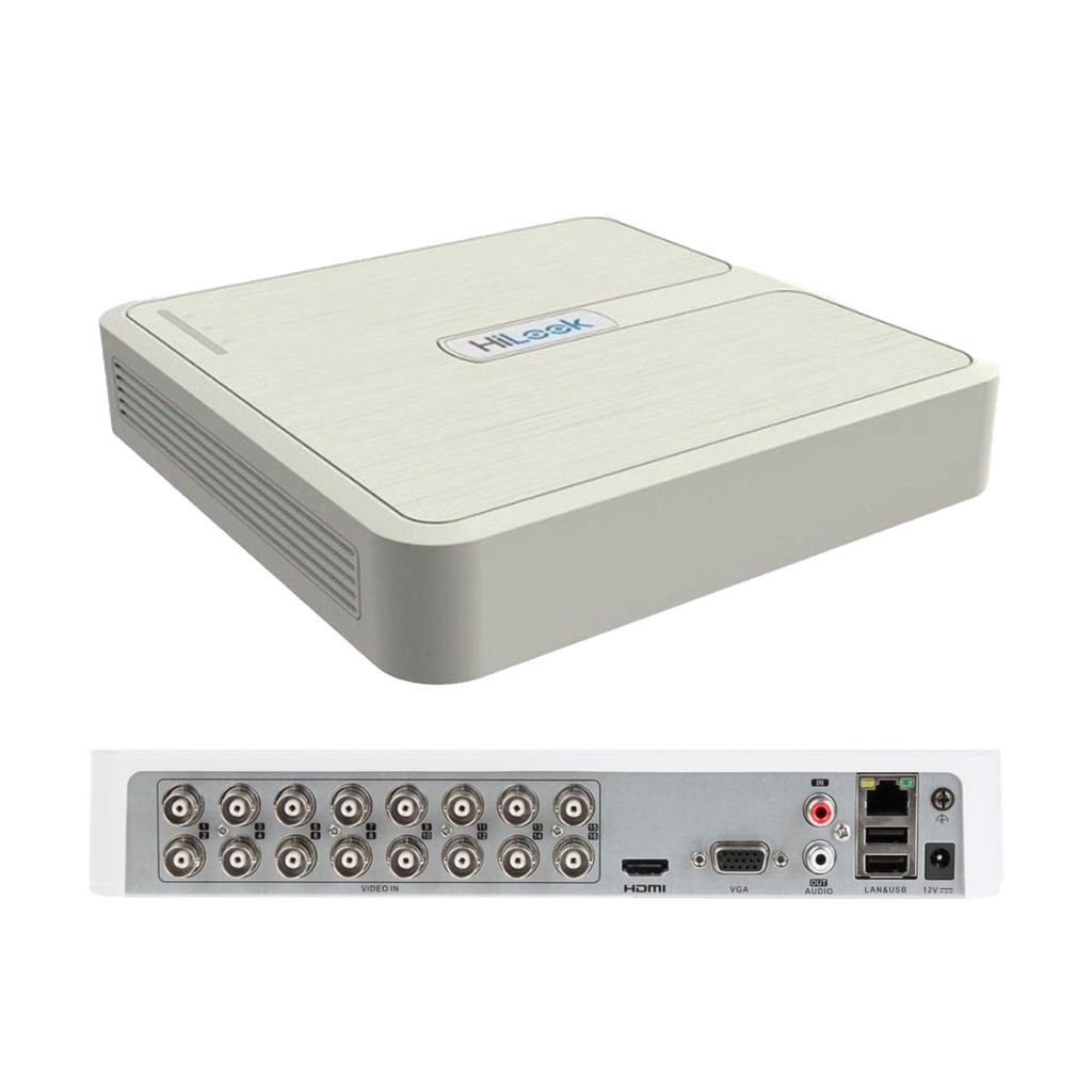 DVR-116G-F1 | MINI DVR 16CH TURBO HD 1BAHIA/6TBH.264+ 2CH IP 30FPS HDMI/VGA HILOOK