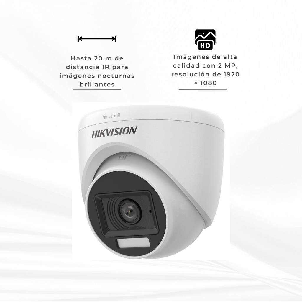 DS-2CE76D0T-LPFS | CAMARA DOMO 1080 HIBRIDA CON AUDIO HIKVISION 