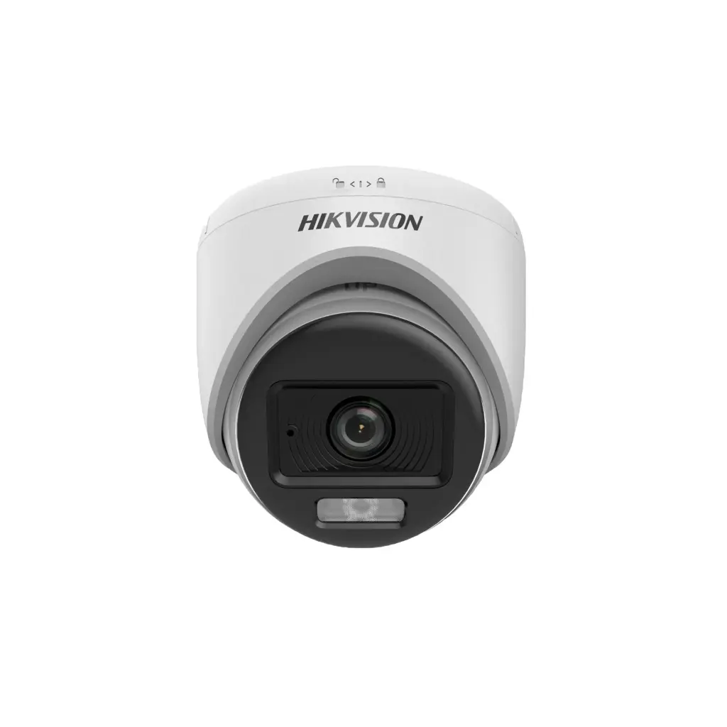 DS-2CE70KF0T-LPFS | Cámara de torreta fija para interiores con luz híbrida inteligente 3K ColorVu