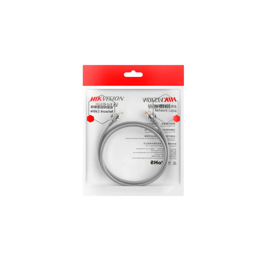 DS-1NP6UEC0 grey 10m| PATCH CORD UTP CAT 6 10 METROS HIKVISION