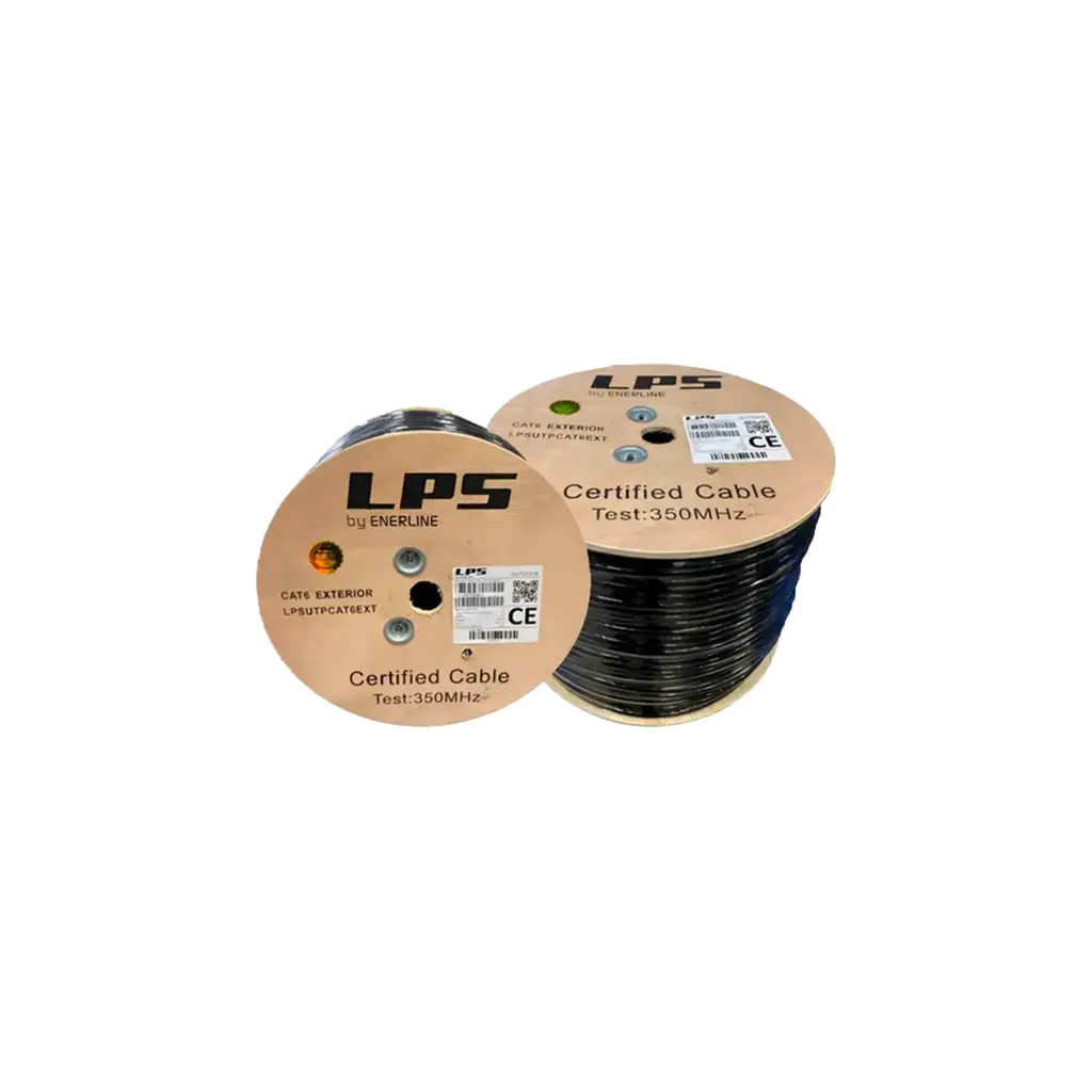 LPSUTPCAT6EXTBC | (NUEVO) CABLE UTP CAT 6 DOBLE CHAQUETA 100% COBRE  EXTERIOR X ROLLO 305MT