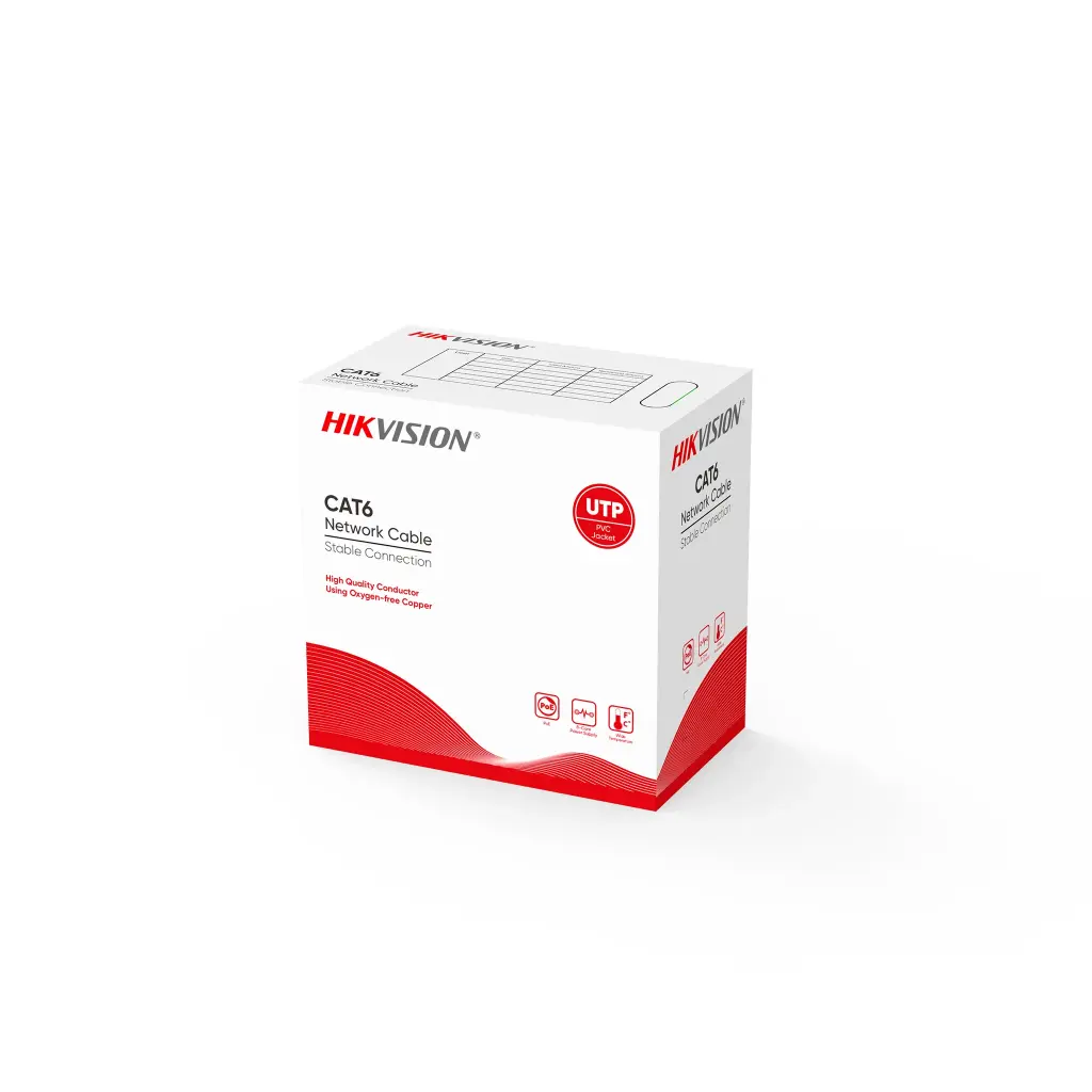 DS-1LN6U-G | NUEVO CABLE UTP CAT6 INTERIOR HIKVISION COLOR GRIS