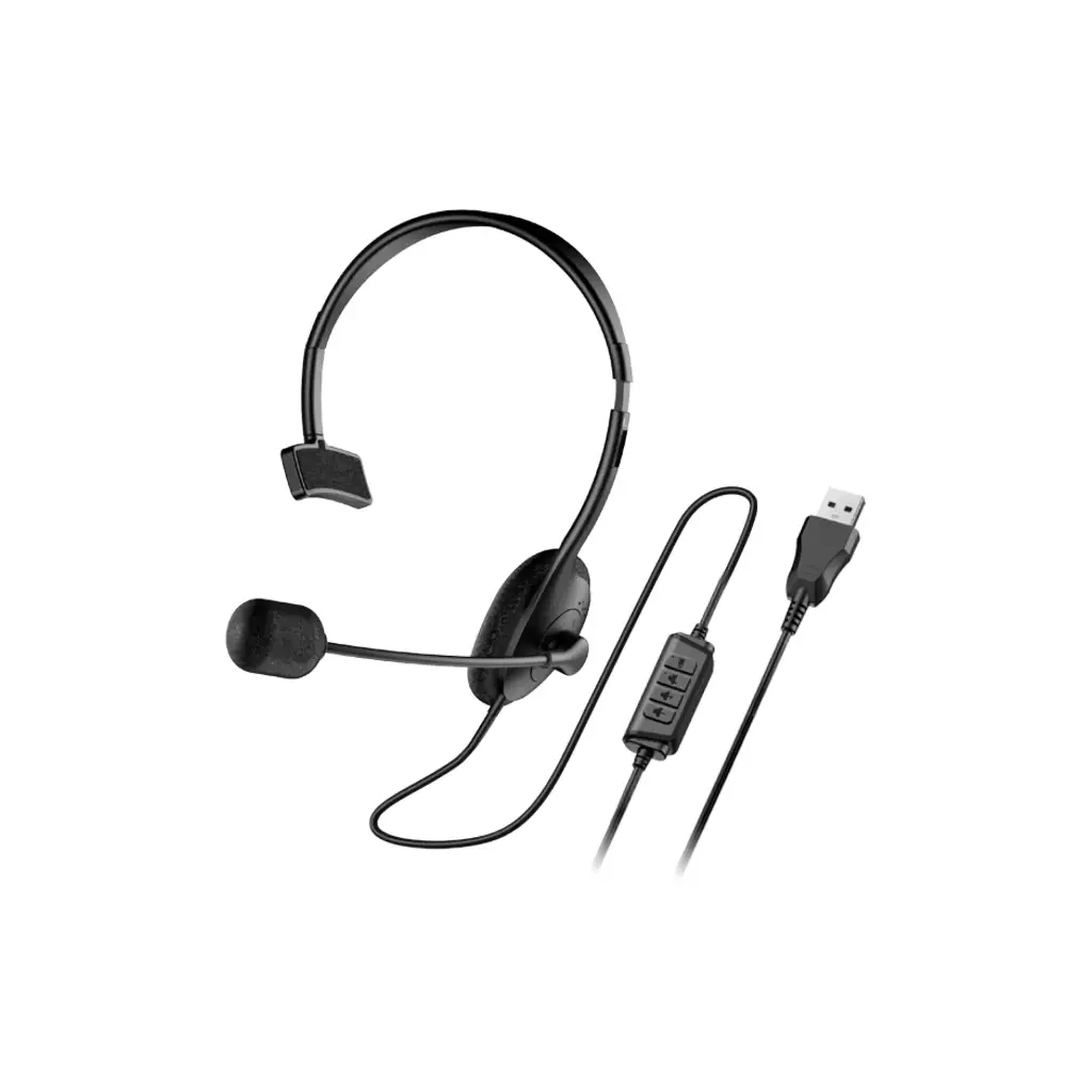 HS-100U | AUDIFONO PARA PC USB HS-100U BLACK