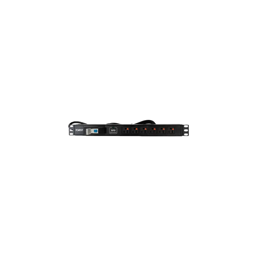 NMULT-2289 | MULTITOMA TIERRA AISLADA 6 SALIDAS RACK PDU HORIZONTAL