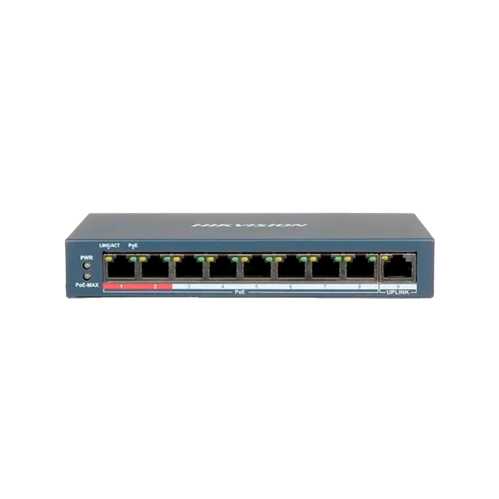 DS-3E0109P-E/M | SWITCH POE DE 8 PUERTOS