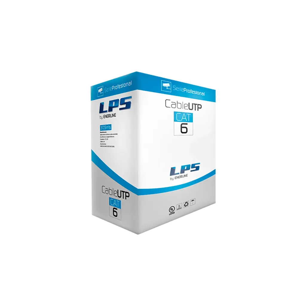 LPSUTPCAT6BC | CABLE UTP CAT 6 INTERIOR 100% COBRE 4P*2*0.45