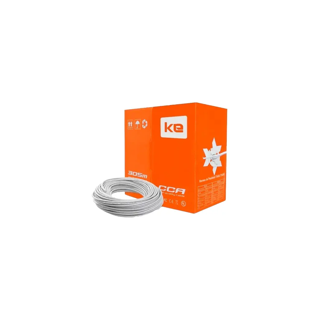 CABLE MIOKEE CAT 6 305MTS WHITE SOFT INTERIOR