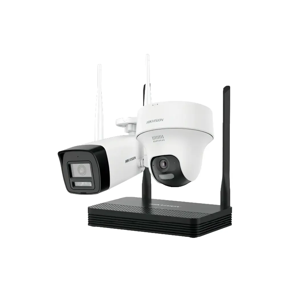 DS-J142I/NKS424W02H | KIT EASY LINK WIFI NVS + 1 CAMARA BALA 4MP + 1 CÁMARA TURRET 4MP