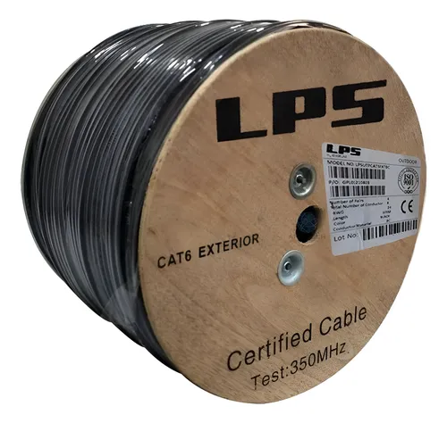 LPSUTPCAT6EXTBC | CABLE UTP CAT 6 EXTERIOR X 305MT DOBLE CHAQUETA 100% COBRE 